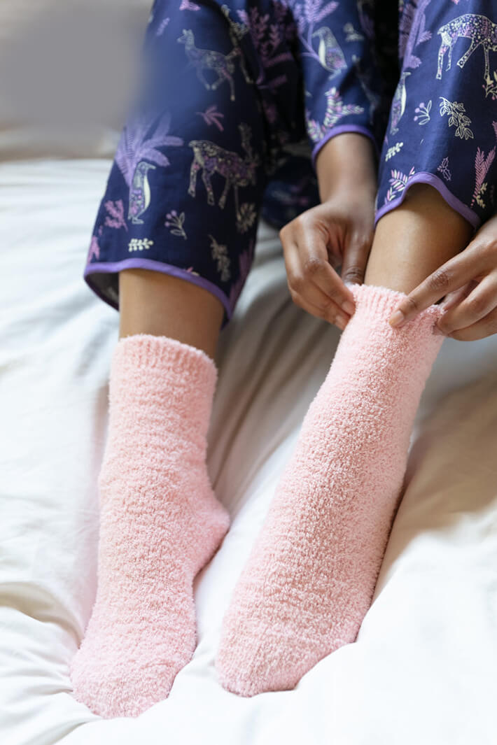 Cyberjammies 9705 Fluffy Chenille Rose Socks - Shirley Allum Boutique