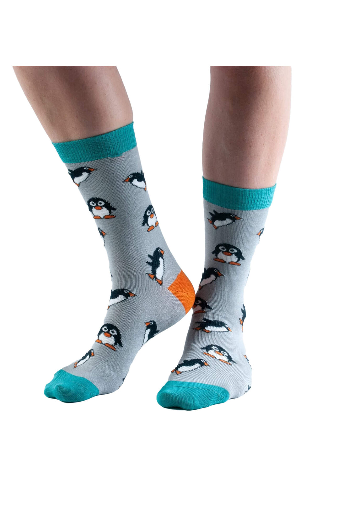 Doris & Dude 1121 Grey Penguin Socks - Shirley Allum Boutique