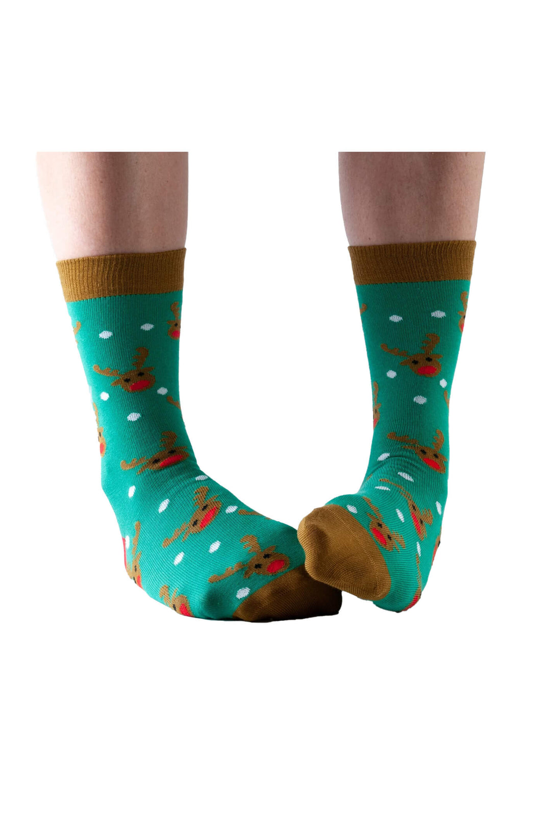 Doris & Dude 1220 Green Reindeer Socks - Shirley Allum Boutique