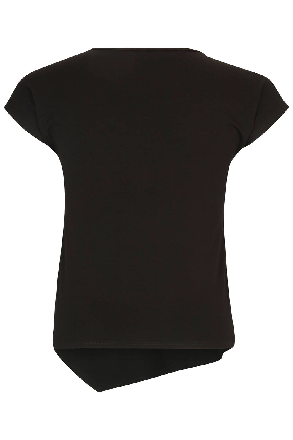 Doris Streich  537 270 Black Asymmetric Print Beaded T-Shirt - Shirley Allum Boutique