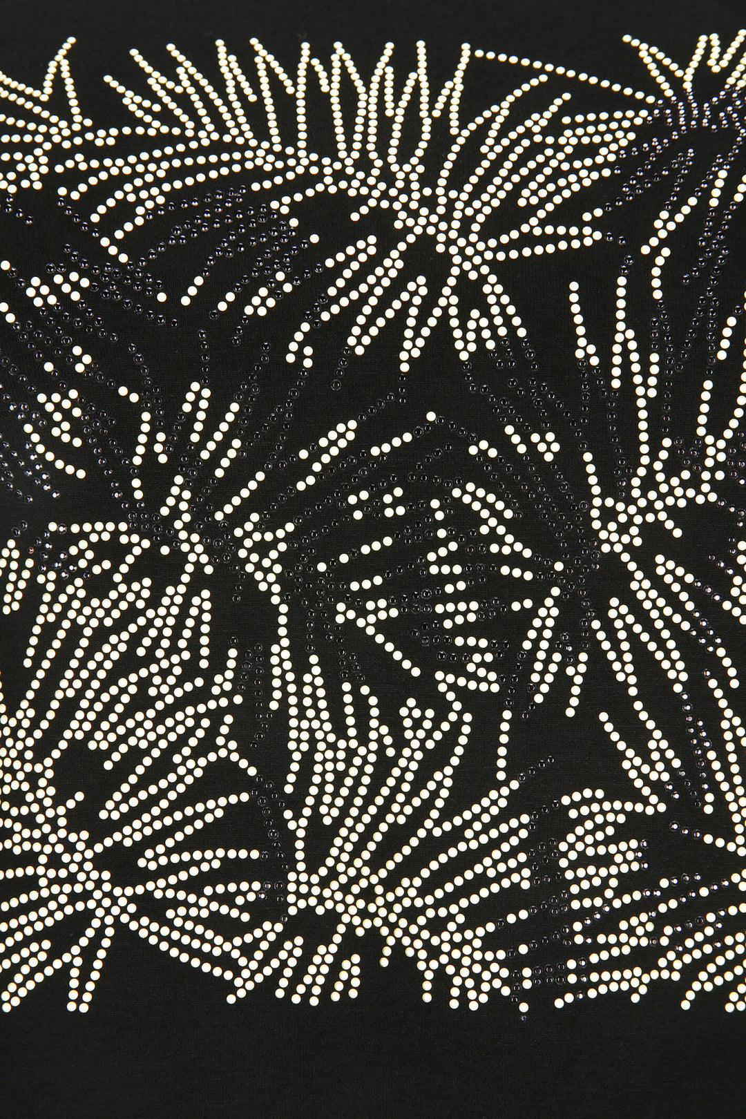 Doris Streich  537 270 Black Asymmetric Print Beaded T-Shirt - Shirley Allum Boutique
