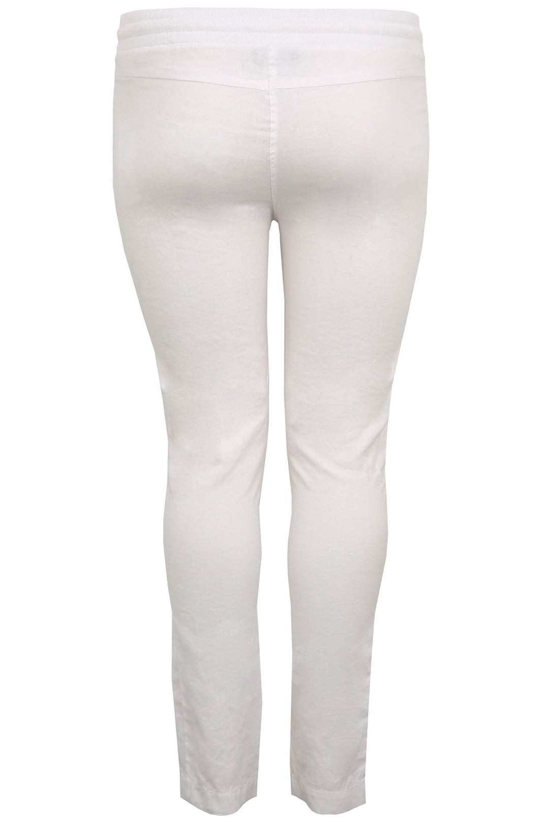 Doris Streich  854 135 White Linen Full Length Trousers - Shirley Allum Boutique