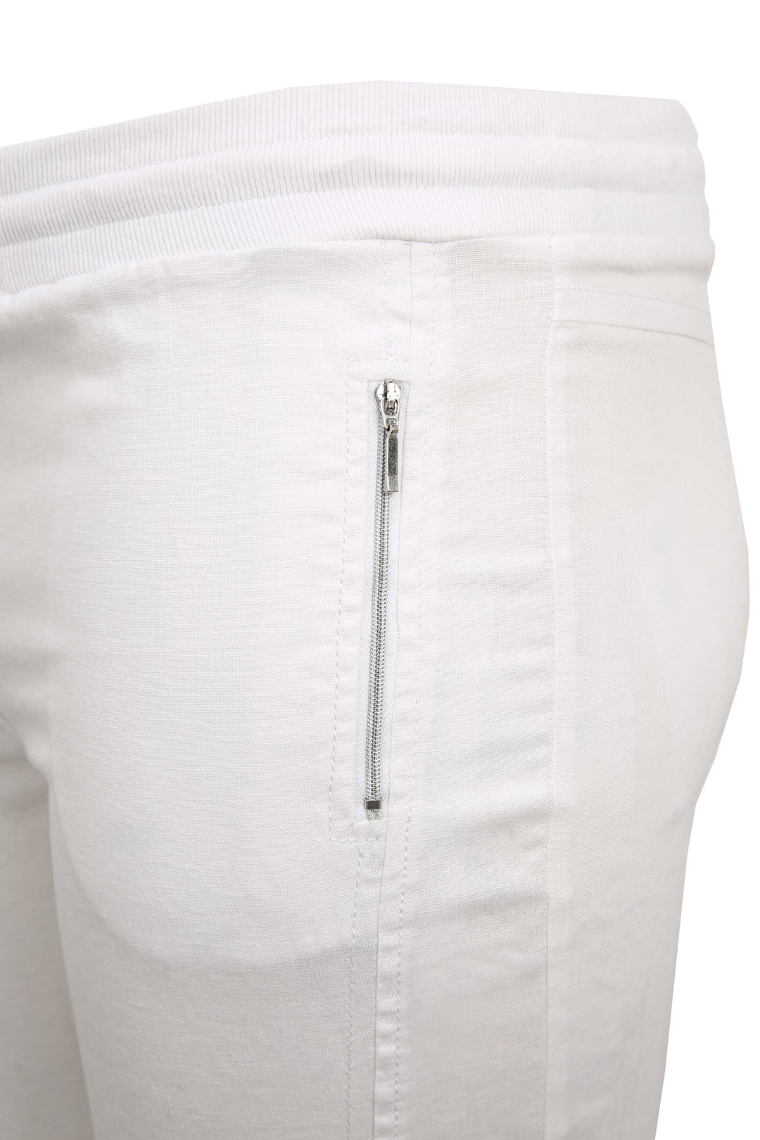 Doris Streich  854 135 White Linen Full Length Trousers - Shirley Allum Boutique