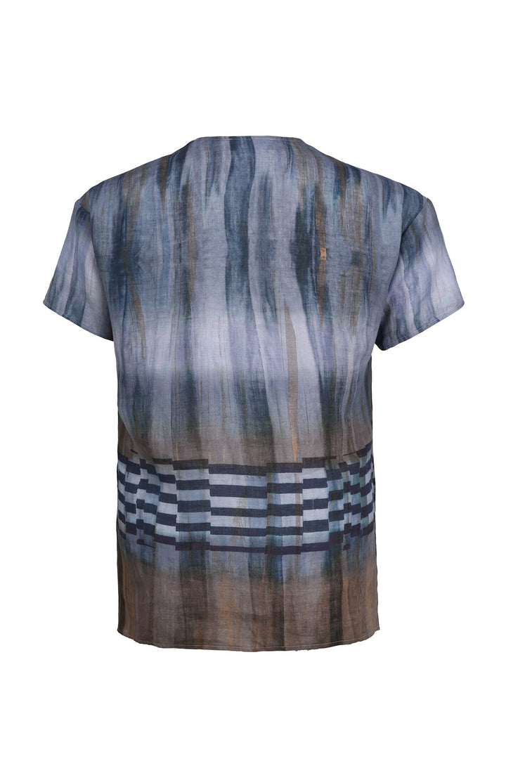 Doris Streich 208 639 59 Blue V-Neck Top - Shirley Allum