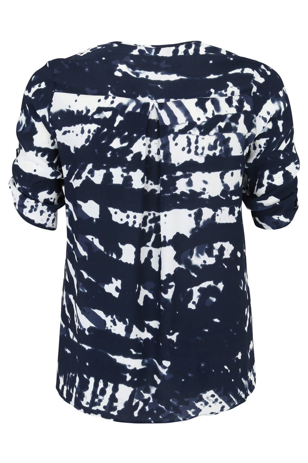 Doris Streich 220 508 Navy Print Shirt Style Blouse - Shirley Allum Boutique