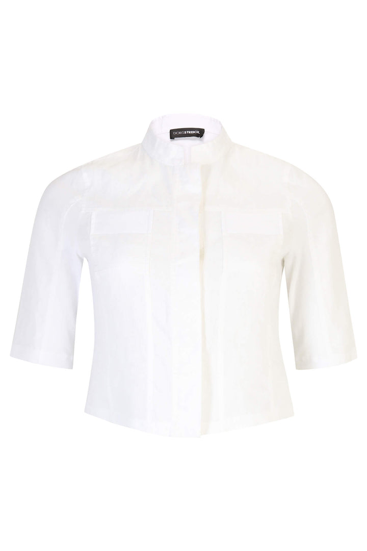 Doris Streich 382 135 White Cropped Jacket - Shirley Allum Boutique