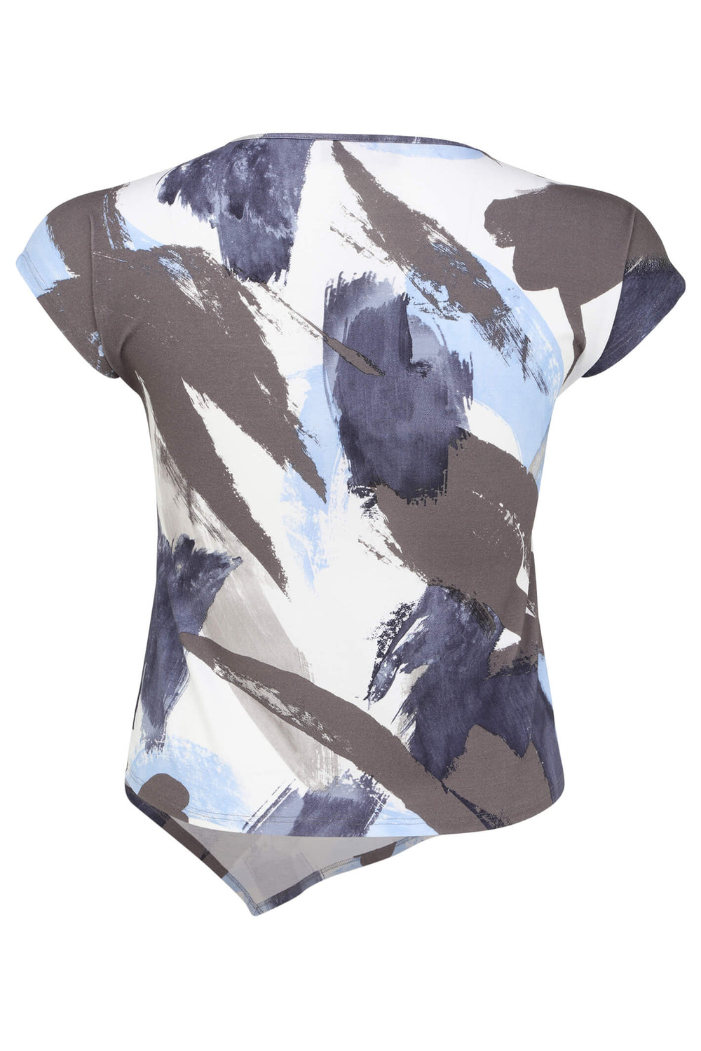 Doris Streich 501 474 56 Blue Patterned T-Shirt - Shirley Allum Boutique