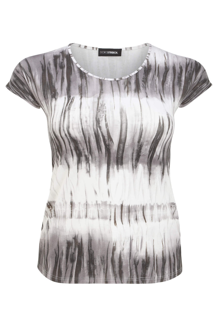 Doris Streich 515 477 89 Black White Print T-Shirt - Shirley Allum Boutique