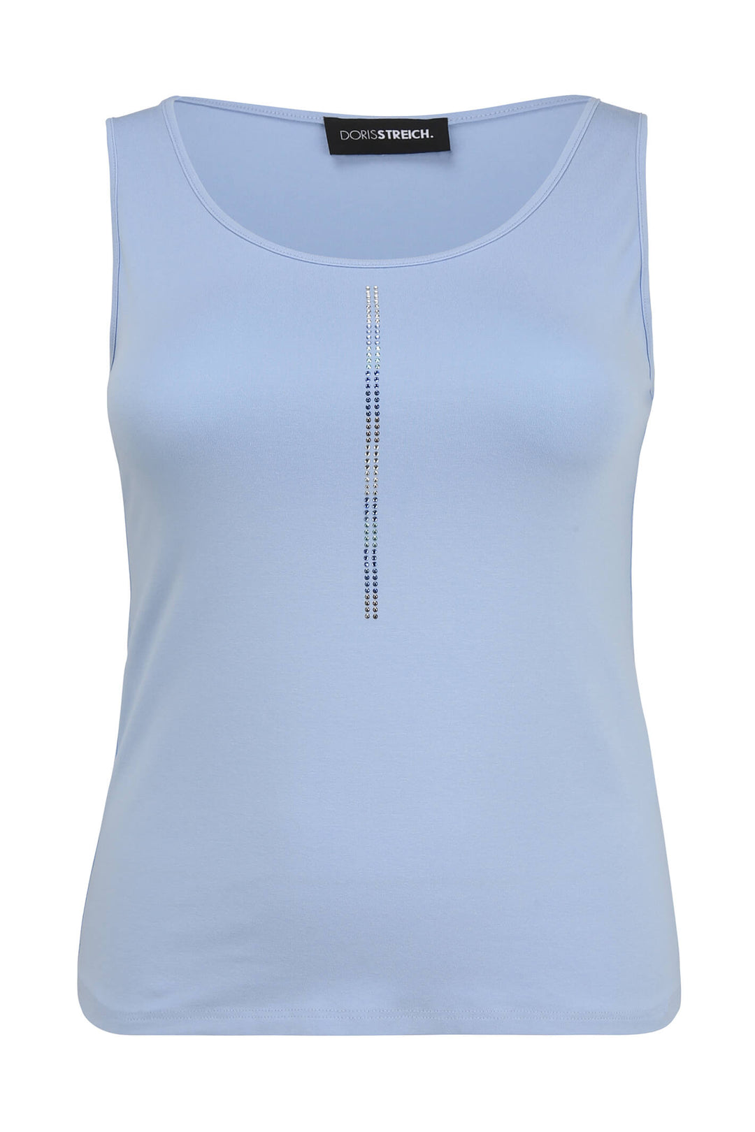 Doris Streich 555 270 55 Blue Vest Top With Diamante - Shirley Allum Boutique