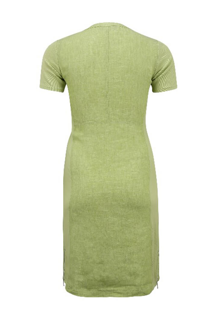 Doris Streich 617 135 Cotton Mix Dress Green - Doris Streich#colour_green