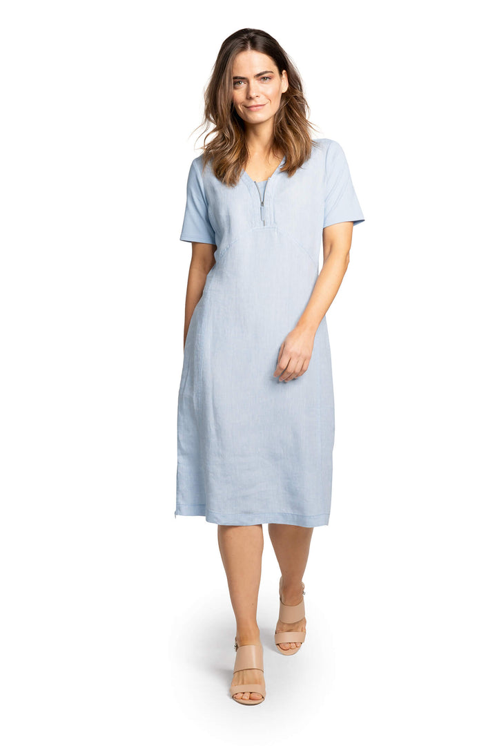 Doris Streich 617 135 Cotton Mix Dress Blue - Doris Streich#colour_blue