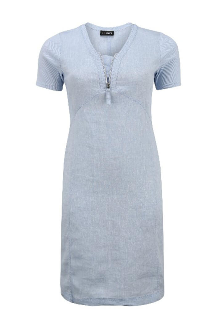 Doris Streich 617 135 Cotton Mix Dress Blue - Doris Streich#colour_blue
