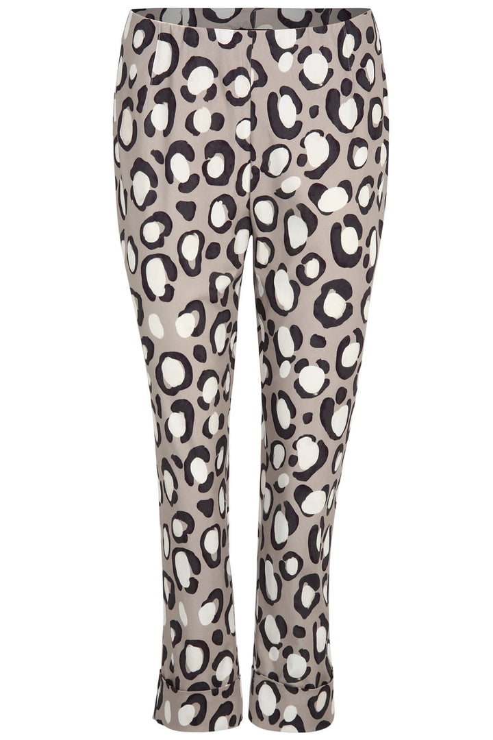 Doris Streich 818 413 Taupe Print Pull-On Trousers - Shirley Allum Boutique