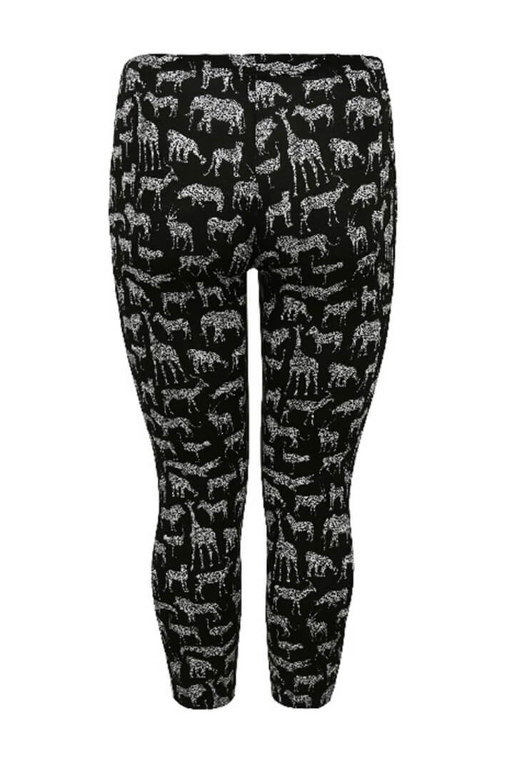 Doris Streich 836 123 91 Black White Safari Print Trousers - Shirley Allum