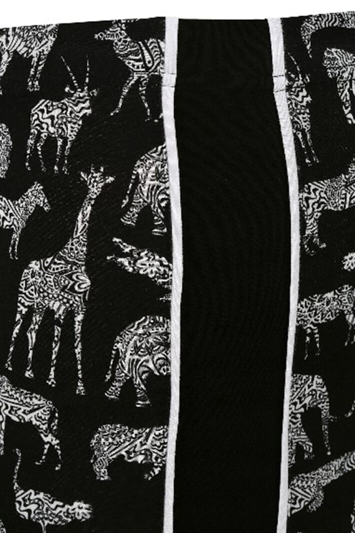 Doris Streich 836 123 91 Black White Safari Print Trousers - Shirley Allum