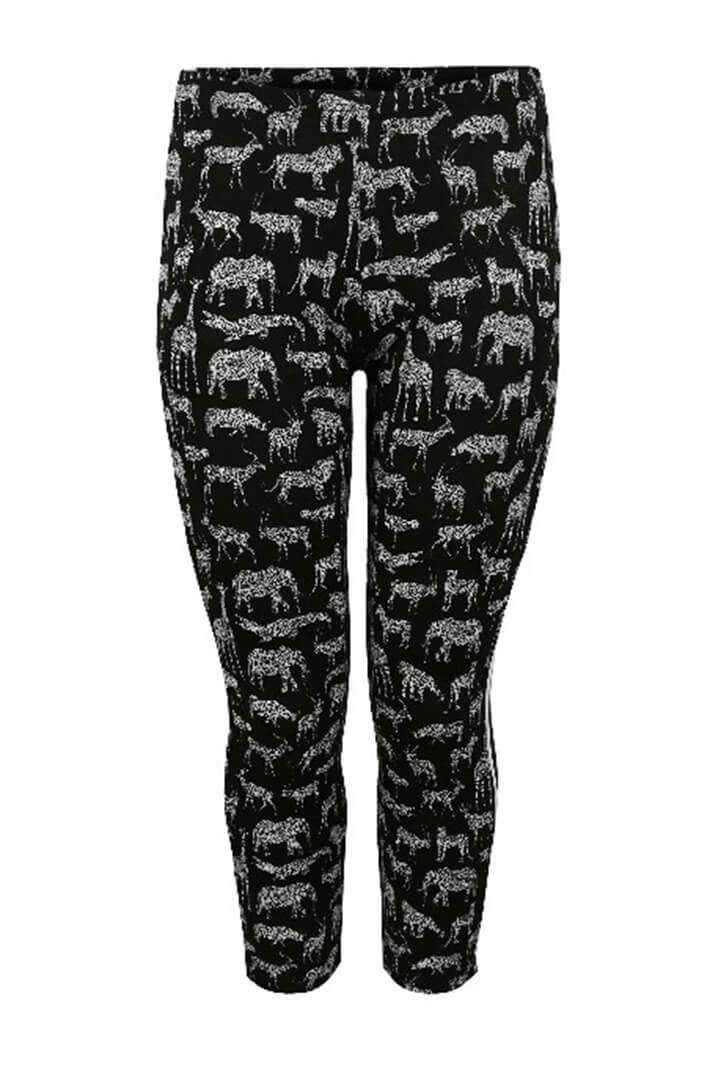 Doris Streich 836 123 91 Black White Safari Print Trousers - Shirley Allum