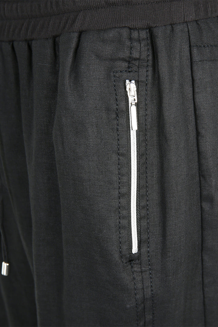 Doris Streich 854 135 Black Linen Full Length Trousers - Shirley Allum Boutique