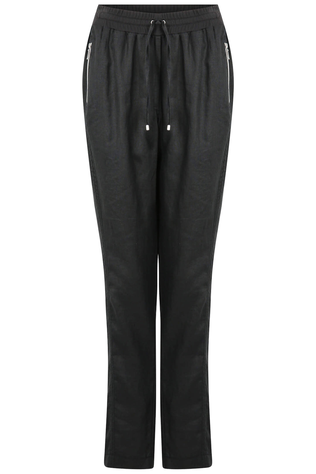 Doris Streich 854 135 Black Linen Full Length Trousers - Shirley Allum Boutique