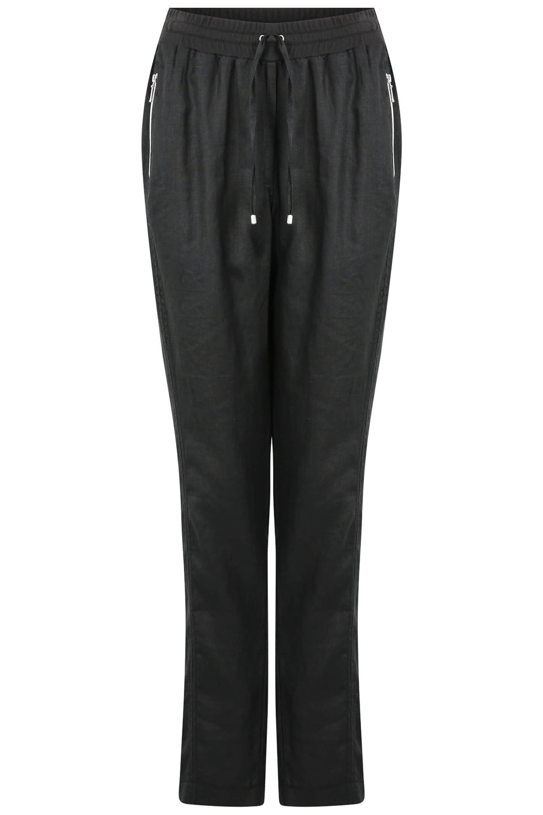 Doris Streich 854 135 Black Linen Full Length Trousers - Shirley Allum Boutique