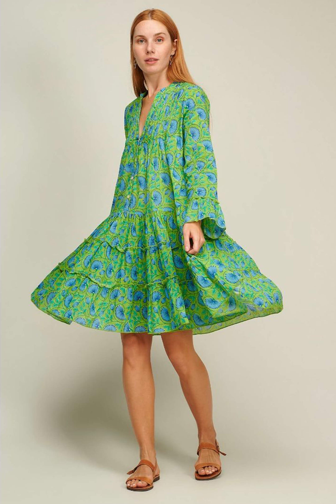 Dream AN403D Lobster Petunia Lime Dress - Shirley Allum Boutique