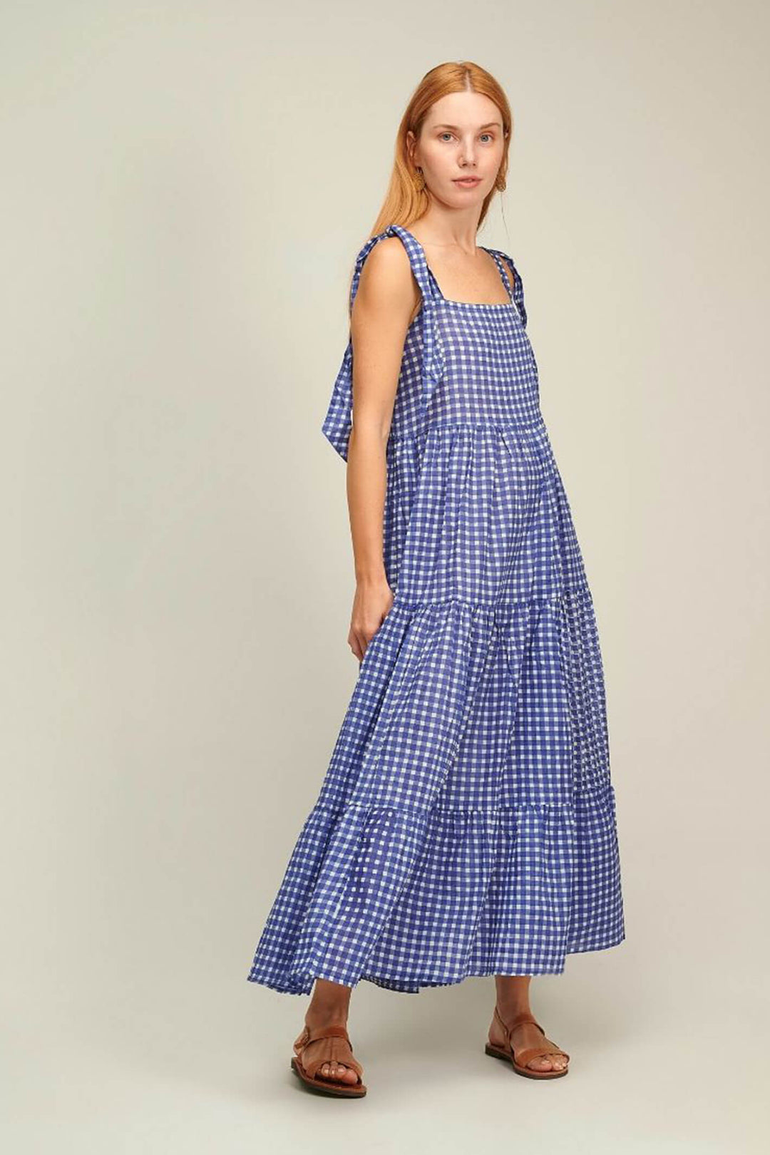 Dream AN406B Capri Blue Check Dress - Shirley Allum Boutique