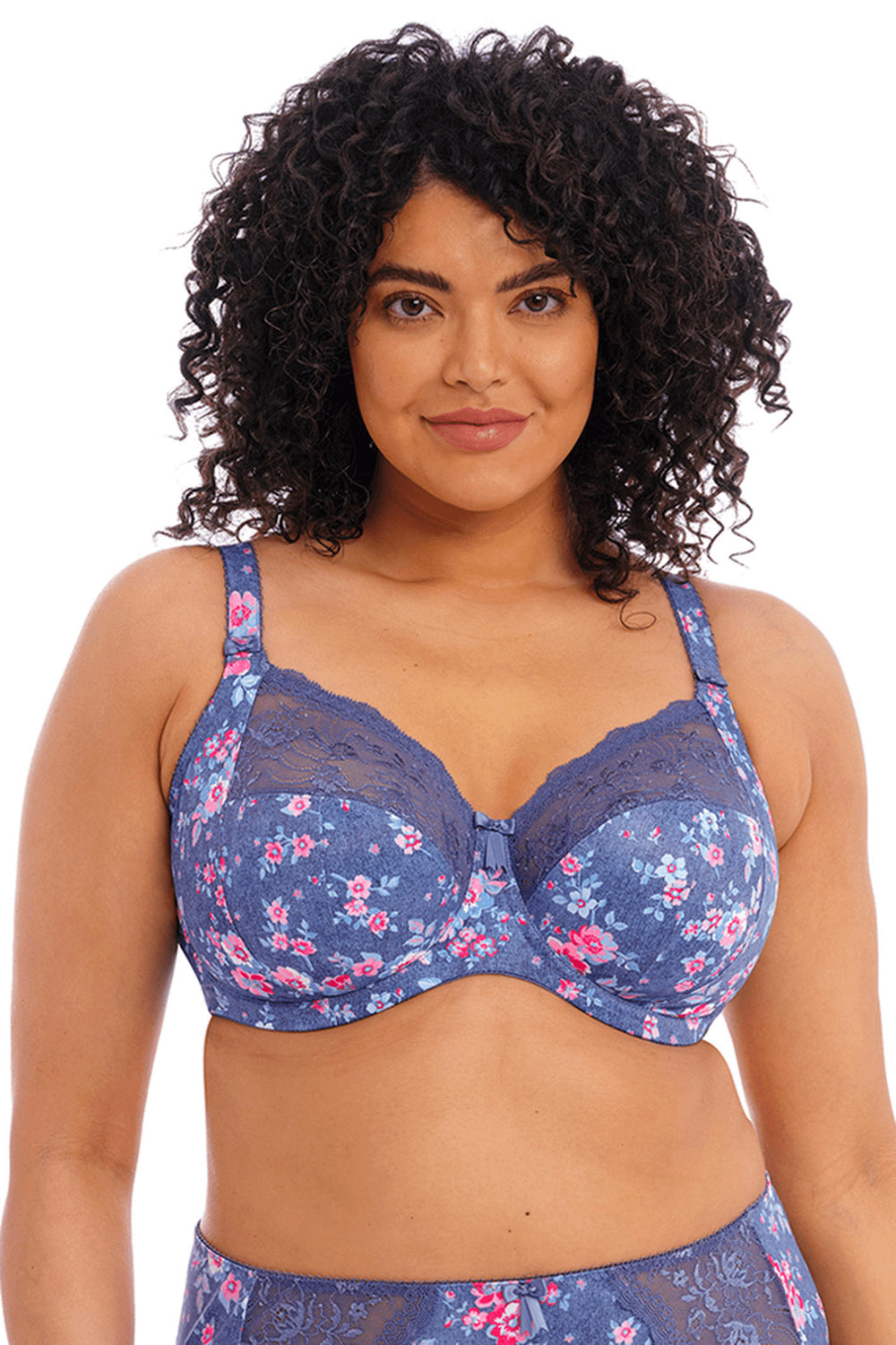 Elomi EL4110DEL Morgan Denim Floral Underwire Banded Bra - Shirley Allum Boutique