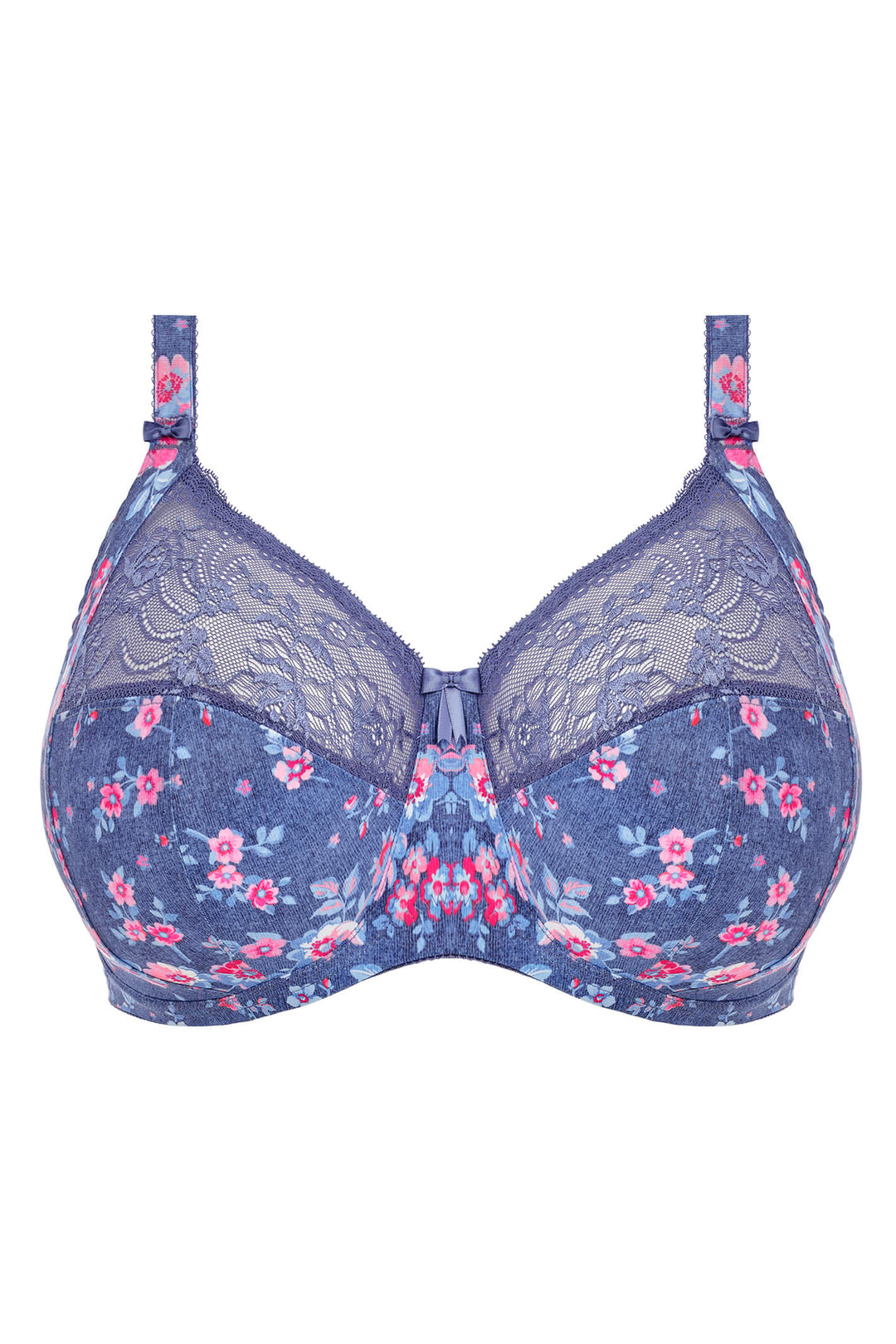 Elomi EL4110DEL Morgan Denim Floral Underwire Banded Bra - Shirley Allum Boutique