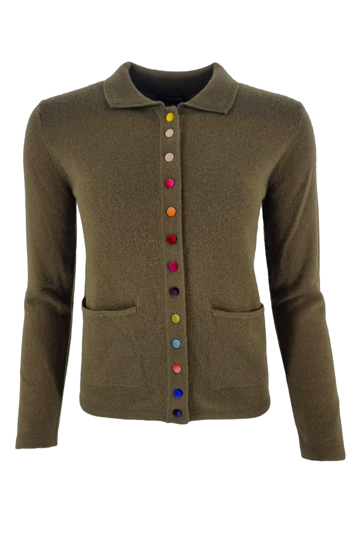 Estheme Cashmere WES2080H Colour Button Cardigan - Shirley Allum Boutique