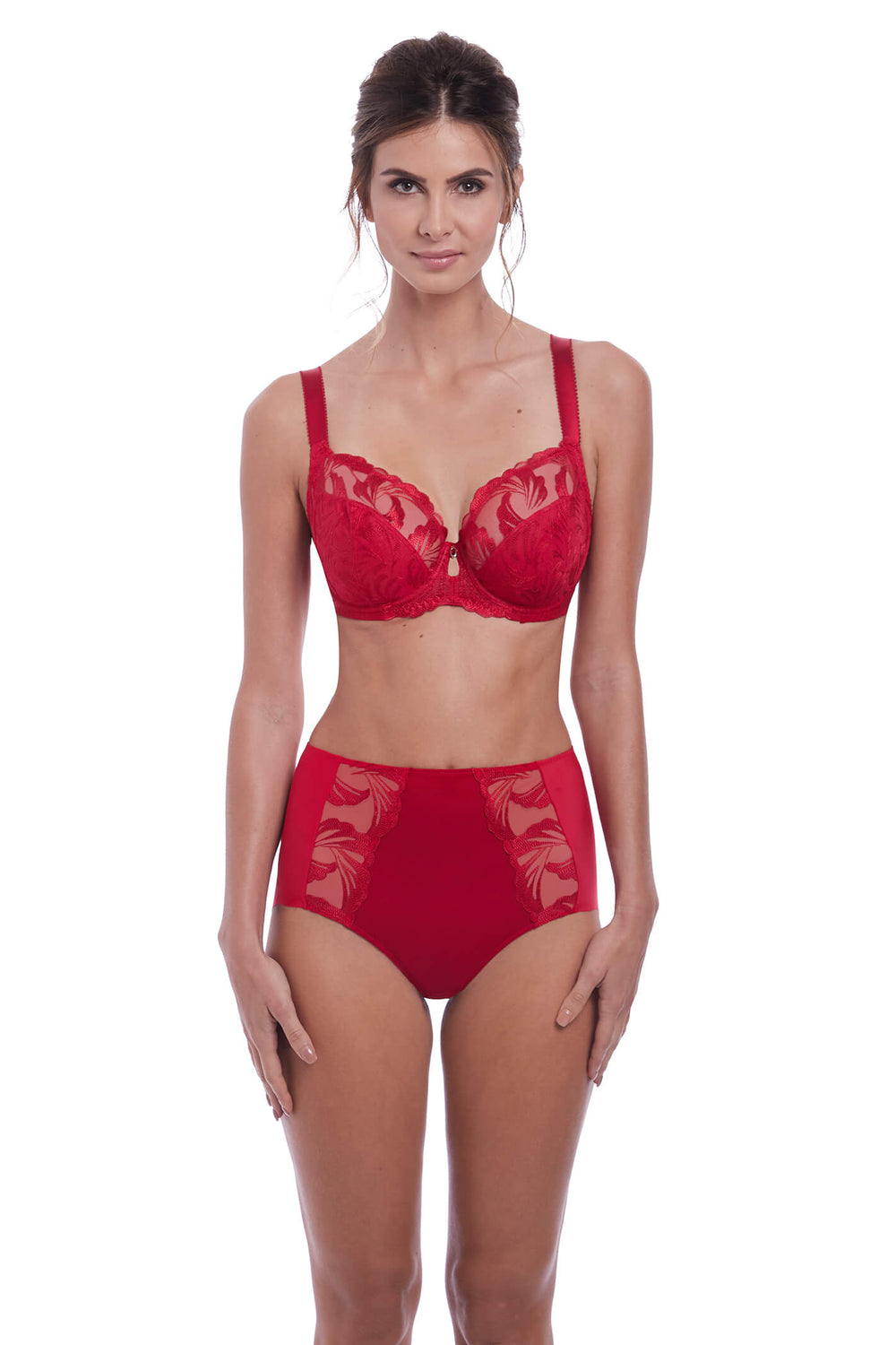 Fantasie FL3212RED Anoushka Red Side Support Plunge Bra - Shirley Allum Boutique