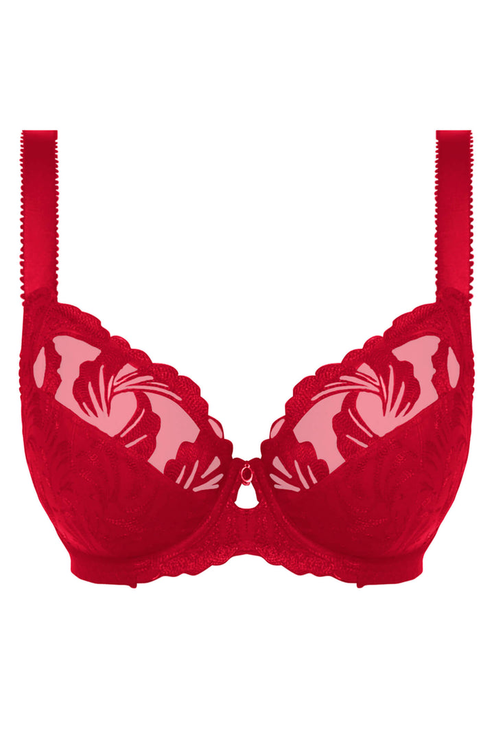 Fantasie FL3212RED Anoushka Red Side Support Plunge Bra - Shirley Allum Boutique