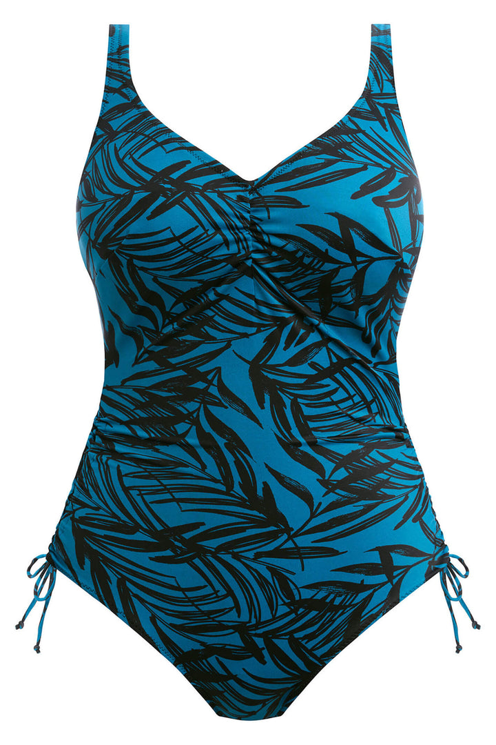 Fantasie FS502030ZEE Palmetto Bay Zen Blue UW V-Neck Swimsuit - Shirley Allum Boutique