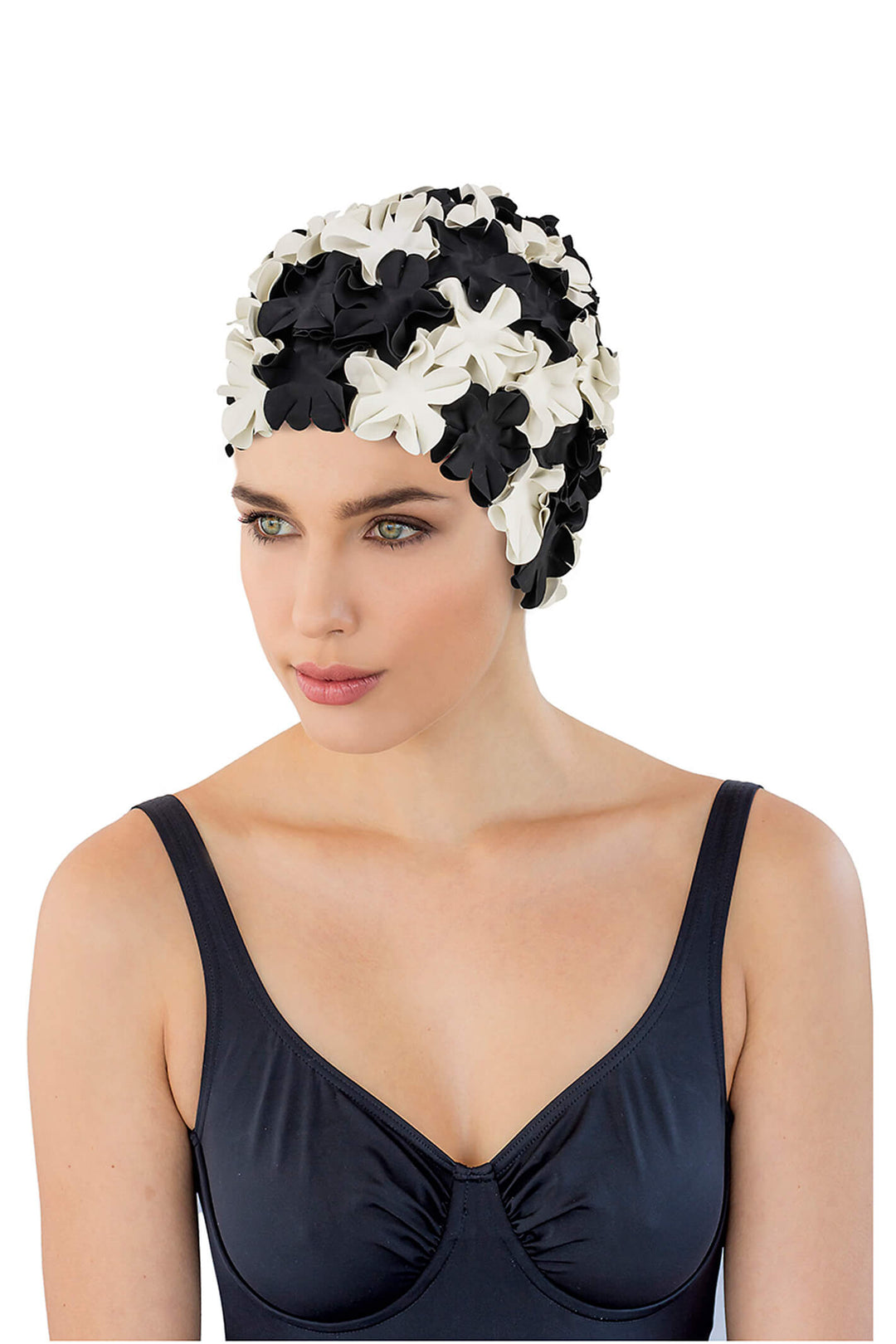 Fashy 3191 22 Black & White Swimming Hat