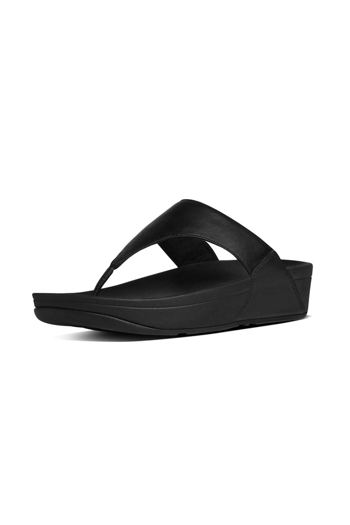 Fitflop 188 Lulu Leather Toepost Sandal Black 001 - Shirley Allum#colour_black-001