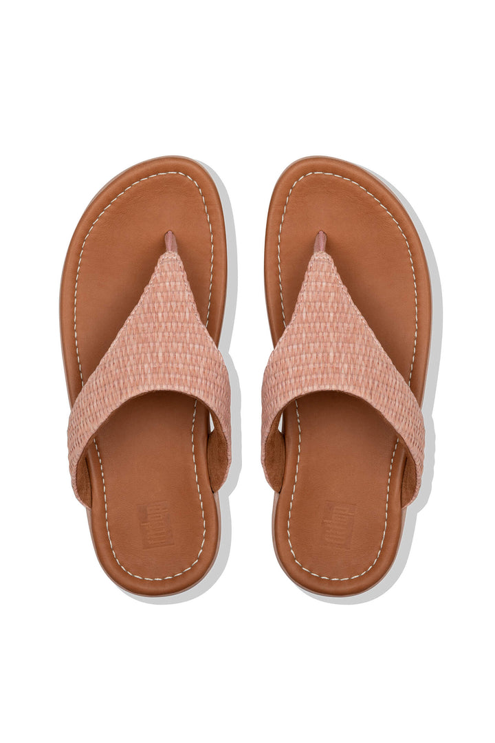Fitflop Imogen BD3 Basket Weave Toe-Thong Soft Pink 800 - Shirley Allum#colour_soft-pink-800