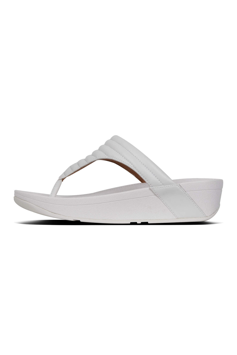 Fitflop Lottie T76-194 Padded Urban White Sandal - Shirley Allum