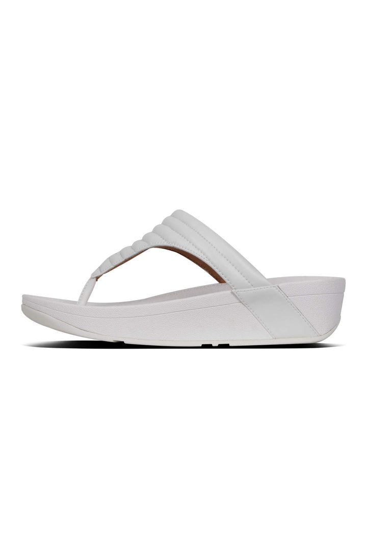 Fitflop Lottie T76-194 Padded Urban White Sandal - Shirley Allum