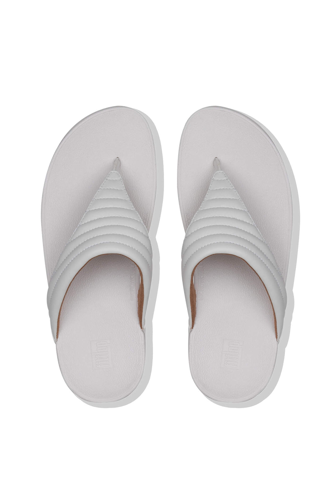 Fitflop Lottie T76-194 Padded Urban White Sandal - Shirley Allum