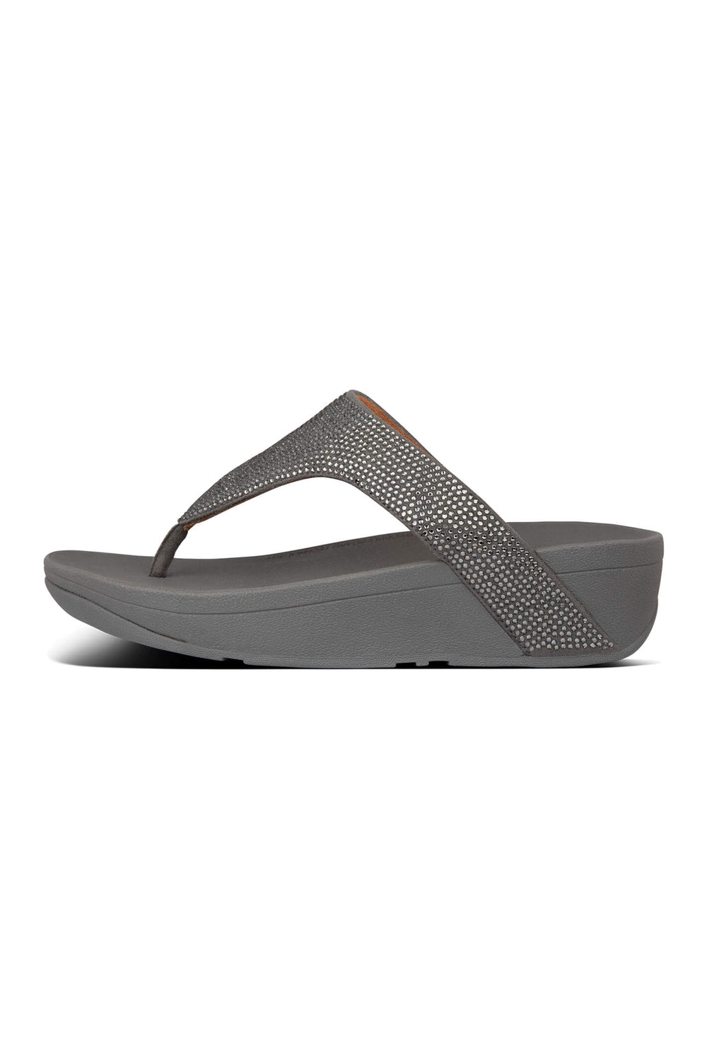 Fitflop Lottie T81 shimmer Crystal Toe-Thong Sandal Pewter 054 - Shirley Allum#colour_pewter-054