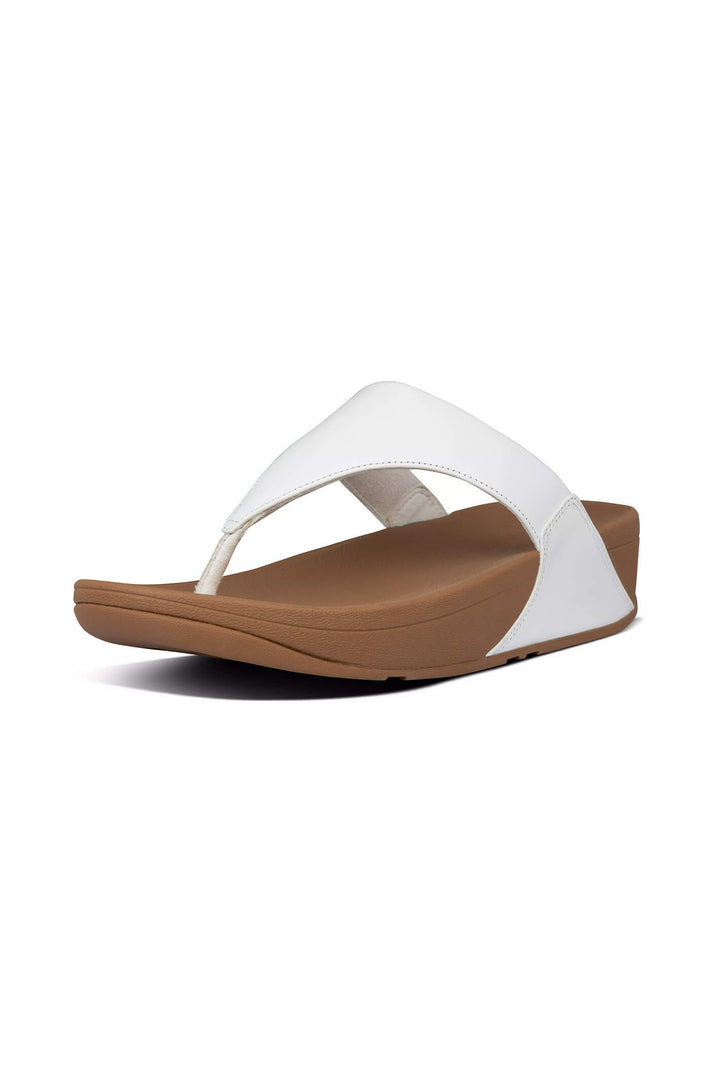 Fitflop Lulu 188-024 White Leather Toepost - Shirley Allum Boutique