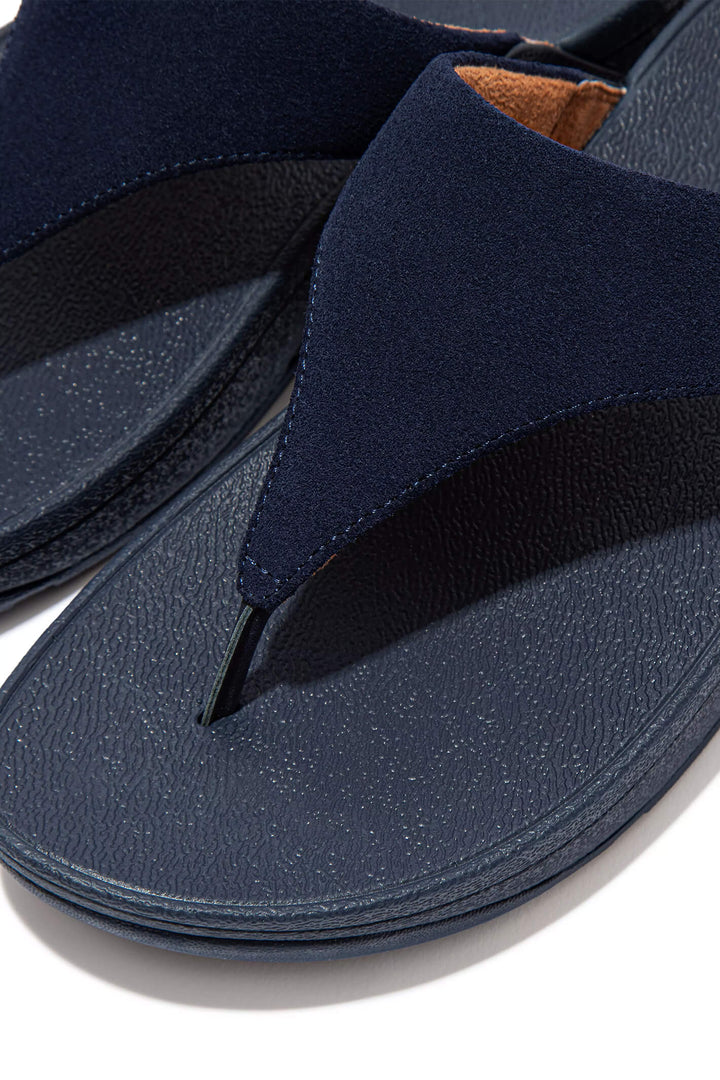 Fitflop Lulu EV3-399 Suede Toe-Post Midnight Navy Sandal - Shirley Allum Boutique