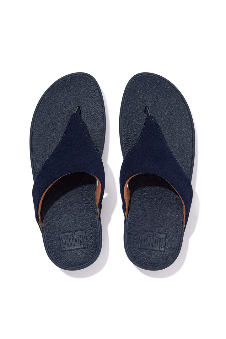 Fitflop Lulu EV3-399 Suede Toe-Post Midnight Navy Sandal - Shirley Allum Boutique