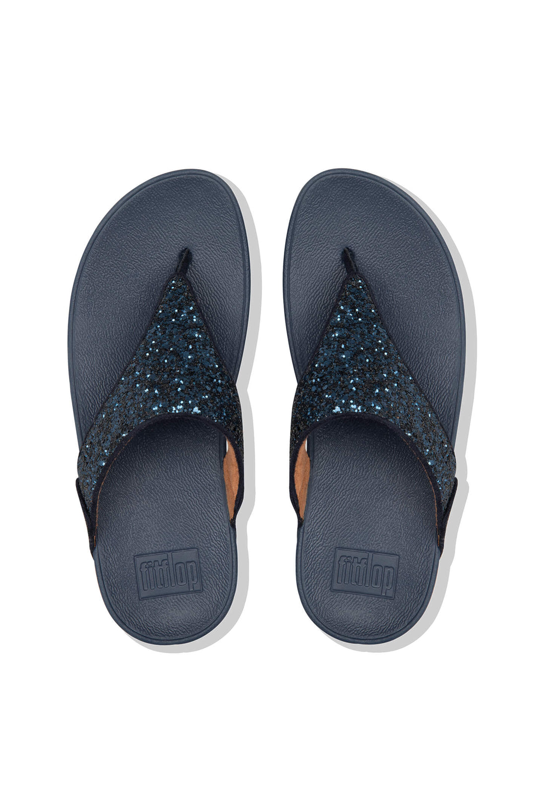 Fitflop Lulu Glitter Toe-Thong X03 Sandal Midnight Navy 399 - Shirley Allum#colour_midnight-navy-399