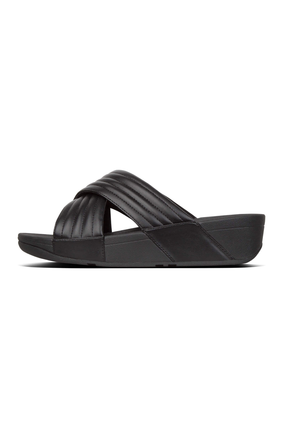 Fitflop Lulu Padded U01 Slide Sandal Black 001 - Shirley Allum#colour_black-001