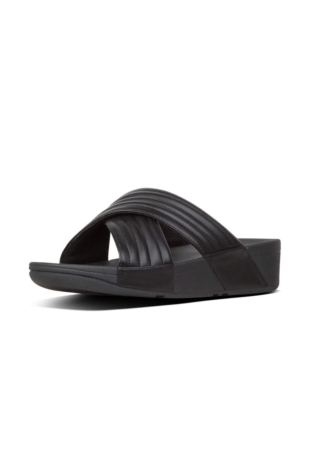 Fitflop Lulu Padded U01 Slide Sandal Black 001 - Shirley Allum#colour_black-001