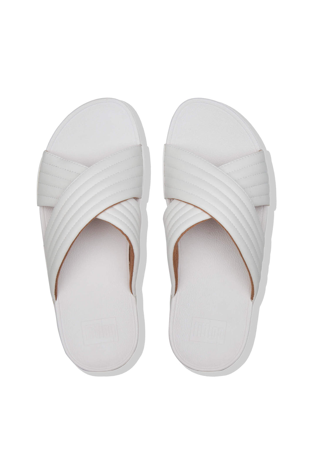 Fitflop Lulu Padded U01 Slide Sandal&nbsp;Urban White 194 - Shirley Allum#colour_urban-white-194