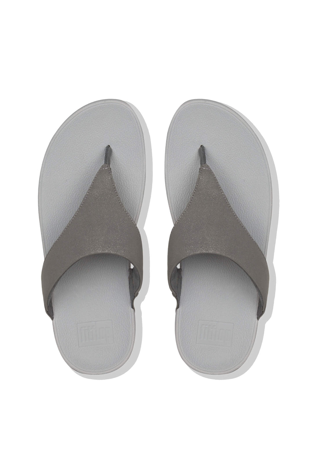 Fitflop Lulu Shimmer U04 Toe-Thong Sandal Pewter 054 - Shirley Allum#colour_pewter-054