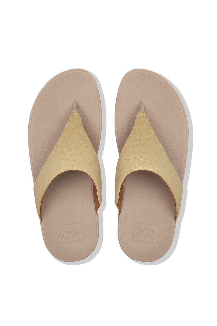 Fitflop Lulu Shimmer U04 Toe-Thong Sandal Vintage Gold 796 - Shirley Allum#colour_vintage-gold-796