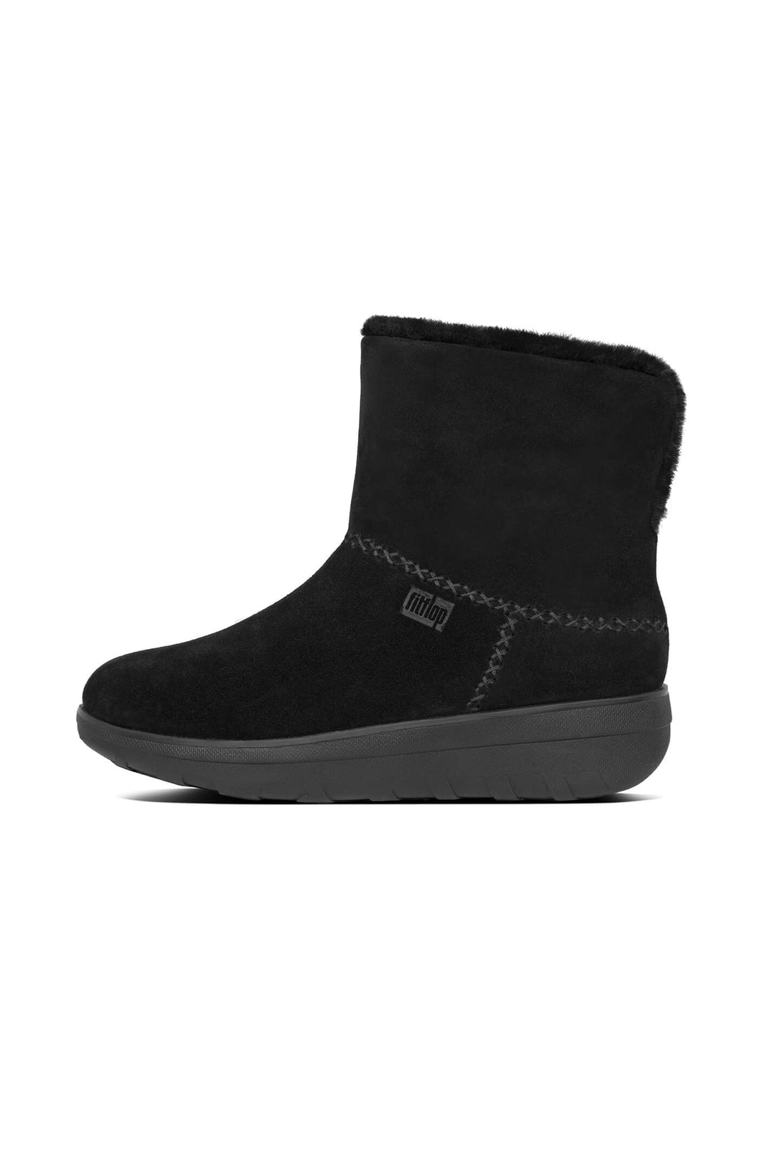Fitflop Mukluk Shorty III Y88-090 All Black Suede Ankle Boot - Shirley Allum