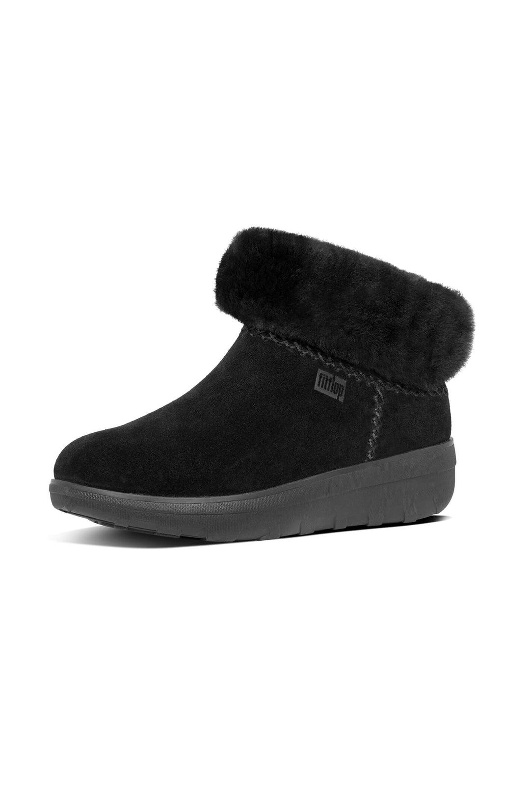 Fitflop Mukluk Shorty III Y88-090 All Black Suede Ankle Boot - Shirley Allum