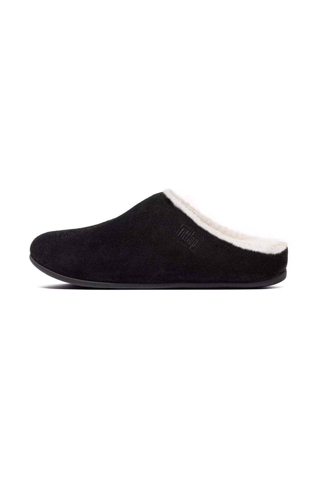 Fitflop N28-001 Chrissie Shearling Black Slipper - Shirley Allum Boutique